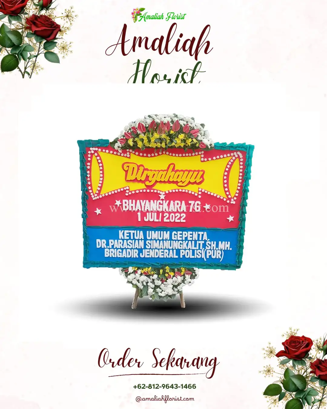 Papan Bunga HUT Ulang Tahun Lembean Timur